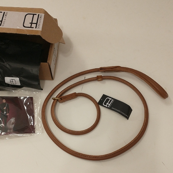 Handmade Leather Show Dog Lead UK Dogs & Horses Made In England High Quality